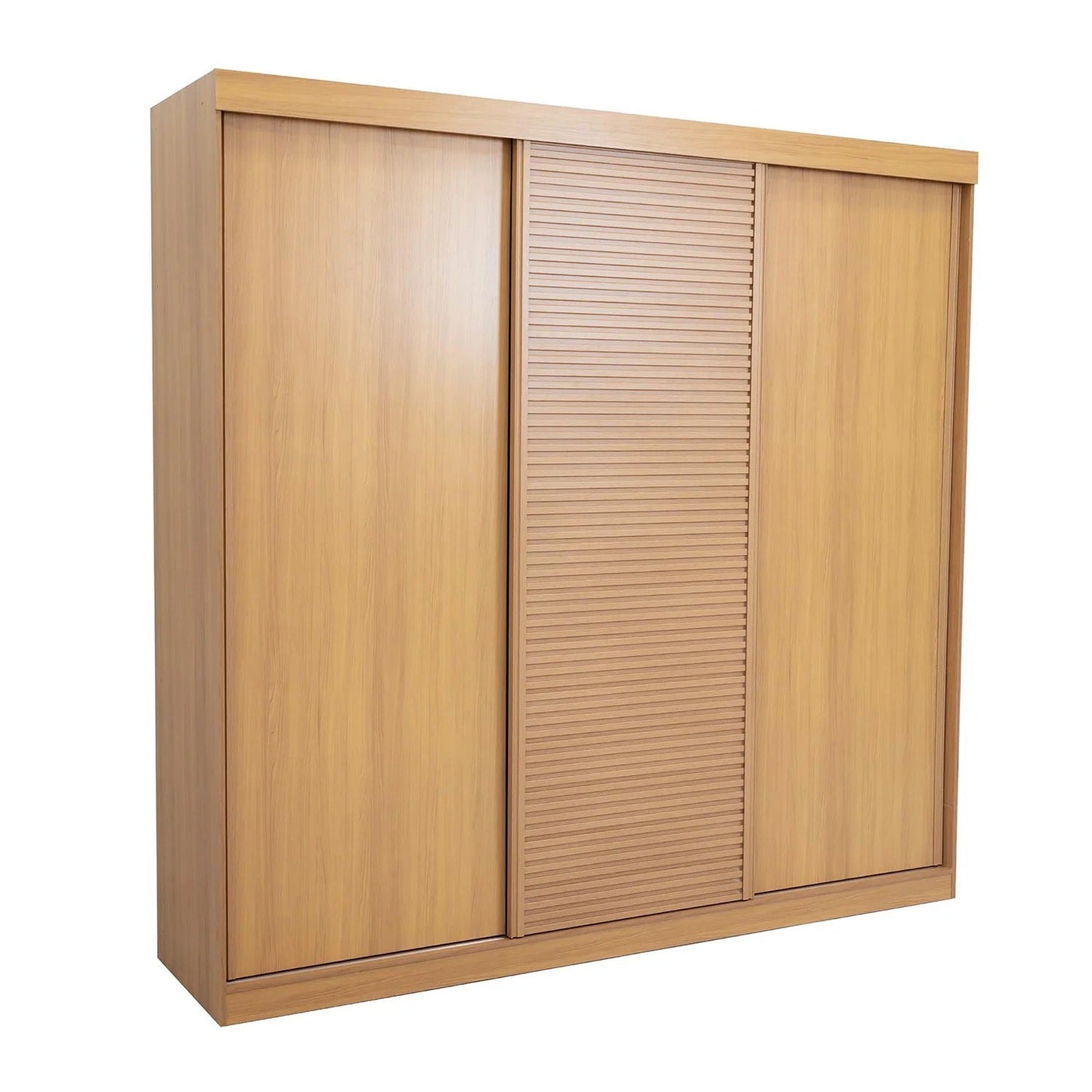 Guarda-Roupa Casal 3 Portas de Correr Samambaia Carvalho